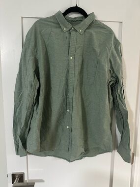 Old Navy Green/Gray Men’s Casual Button-Down Shirt XXL